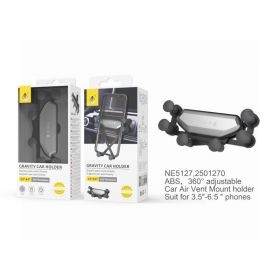 One Plus 3.5"-6.5" Air Vent Mount Gravity Car Holder - Black