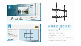 One Plus Fixed Iron TV Bracket Mount - 26"-63" - Max Load 50KG