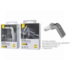 One Plus BTS Car FM Transmitter + 1 USB - Silver