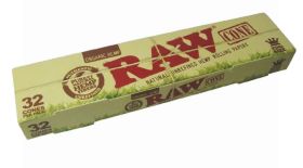 Raw Organic Hemp Natural Unrefined Hemp Rolling Papers Cones - Kingsize - Pack Of 32