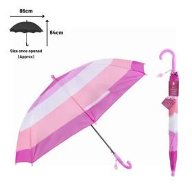 DID Kids Pink Striped Umbrella With Whistle