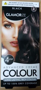 Glamorize Advanced Creme Colour Permanent Hair Dye - Shade 1 - Black - EXP: 05/21