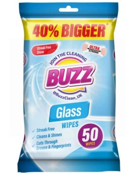 Buzz Ultra Strong Glass Wipes - Pack of 50