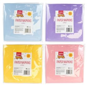 JAUNTY PARTYWARE 2PLY COLOURFUL PAPER NAPKINS - PACK OF 30