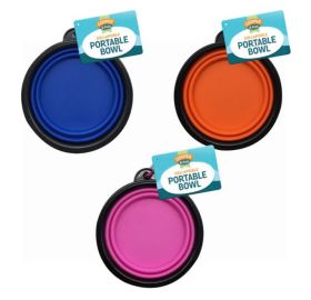 COOPER & PALS COLLAPSIBLE PORTABLE PET BOWL - CLIPSTRIP - ASSORTED COLOURS