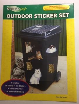 Wheelie Bin Weatherproof Outdoor Sticker Set