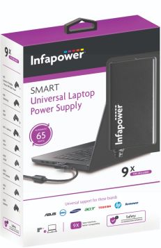 Infapower Smart Universal Laptop Power Supply - 65W