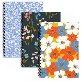 FLORAL SPIRAL NOTEBOOK - 20 X 28CM 