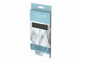 ARTISTE SKTECHING PENCILS - 4H-6B - BLACK - PACK OF 12