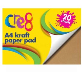 Cre8 A4 Kraft Paper Pad - 29.5 x 21cm - Pack of 20 Sheets