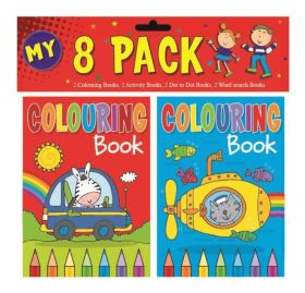 Mini Colouring/Activity/Dot To Dot Books - Pack Of 8 - 0% VAT - 15Cm x 10.5Cm