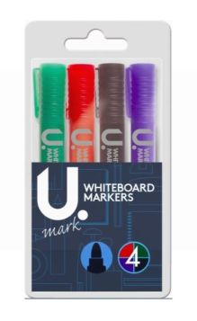 White Board Markers - Assorted Colours - Pack Of 4