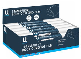 TRANSPARENT BOOK COVERING FILM - 40CM X 70CM 