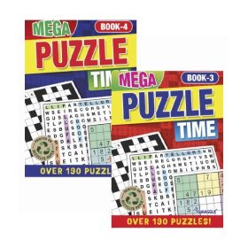 A5 Mega Puzzle Time Book - 224 Puzzles - 0% VAT