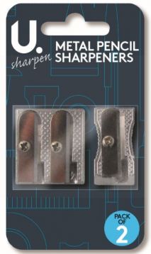 METAL PENCIL SHARPENERS - PACK OF 2