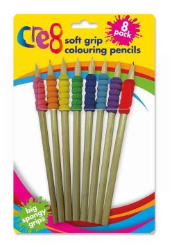 Cre8 Soft Grip Colouring Pencils - Pack Of 8