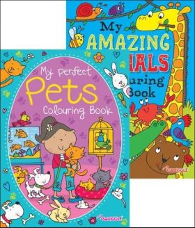 Amazing Animals/Perfect Pets Colouring Book - Assorted - 27 x 19.5cm - 0% VAT