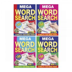 A5 Mega Word Search Puzzles Book - 21 x 14.8cm - 0% VAT 
