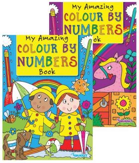 My Amazing Colour by Numbers Book - Assorted Designs - 29.5 x 21cm