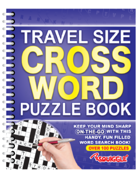 TRAVEL SIZE CROSSWORD SPIRAL BOUND PUZZLE BOOK - 0% VAT