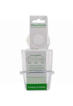 Croydex Press N Lock Soap Tumbler & Holder