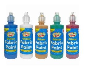 Creator Zone - Glitter Fabric Paint - Assorted Colours - 118ml