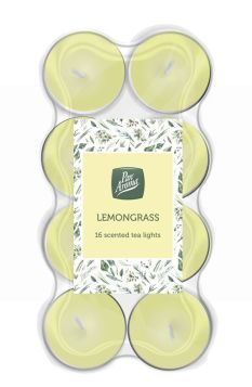 PAN AROME TEA LIGHTS - LEMONGRASS - PACK OF 16 