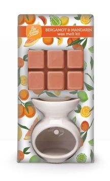 WAX BURNER SET - BERGAMOT & MANDARIN - PACK OF 6