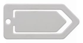 MEDIUM PLASTIC PAPER CLIP WHITE