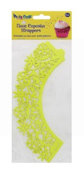 PARTY CRAFT NEON CUPCAKE DAISY YELLOW