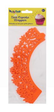 PARTY CRAFT  NEON CUPCAKE DAISY ORANGE