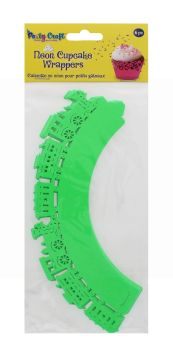 PARTY CRAFT  NEON CUPCAKE CHOO CHOO GREEN
