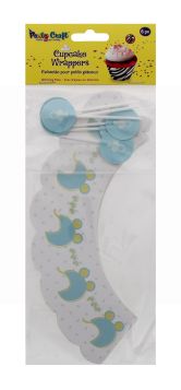 PARTY CRAFT  CUPCAKE WRAPPERS BABY BOY
