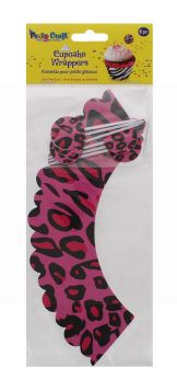 PARTY CRAFT  CUPCAKE WRAPPERS LEOPARD DIVA