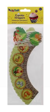 PARTY CRAFT CUPCAKE WRAPPERS JUNGLE PALS