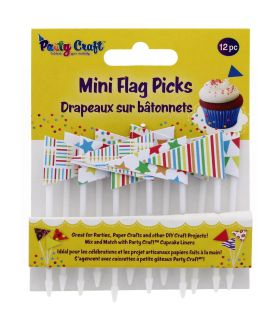 PARTY CRAFT MINI FLAG PICKS CELEBRATE