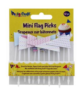 PARTY CRAFT MINI FLAG PICKS TRENDY LINES