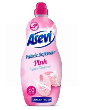 ASEVI SOFT PINK HYPOALLERGENIC CONCENTRATED FABRIC CONDITIONER - 1380ML - 60 WASHES - EXP:09/26