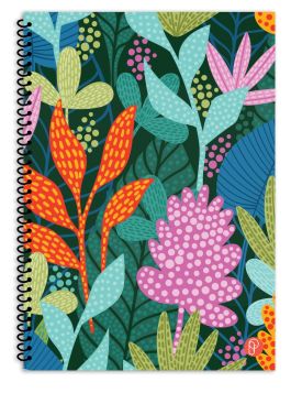 TROPICAL SPIRAL NOTEBOOK - 20 X 28CM - ASSORTED COVERS