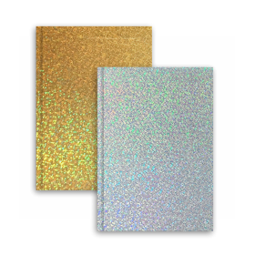 A5 GOLD & SILVER HOLOGRAPHIC NOTEBOOK 