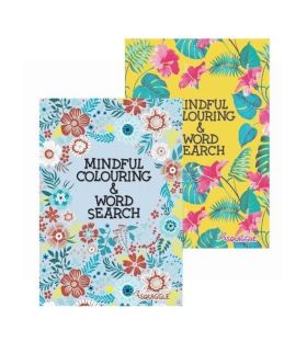 A5 Mindful Colouring & Word Search Book 1 & 2 - Assorted Designs