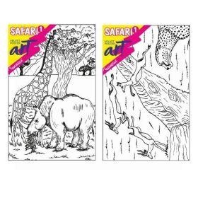 Squiggle Velvet Poster Art - Safari