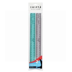 FLEXIBLE TWIN RULER SET - 30CM - PACK OF 2