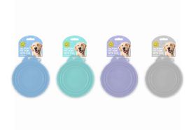 Collapsible Pet Bowl With Clip - Assorted Colours - 15cm