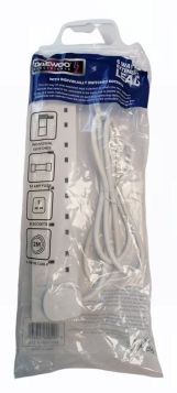 Daewoo 6 Way Individually Switched Extension Lead With 2 Meters Of Cable