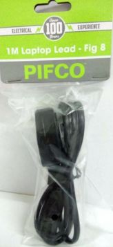 Pifco Laptop Kettle Cable Lead - Figure 8 Mains Lead - 1 Metres