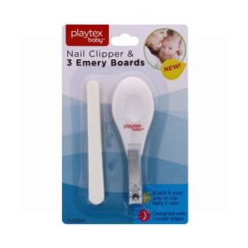 PLAYTEX BABY NAIL CLIPPER WITH 3 EMERY BOARDS 