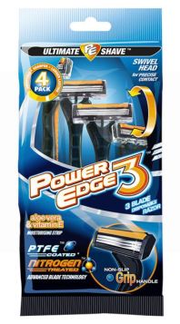 Power Edge Blade 3 Disposable Razor - Pack Of 4