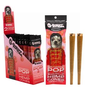 G-ROLLZ KING SIZE 2 HEMP CONES - STRAWBERRY POP - PACK OF 12