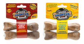 151 Munch & Crunch Gnawler Bone - 4.5" - Assorted Beef/Chicken Flavour - Pack of 2
